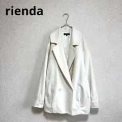 rienda リエンダ コクーン中綿ウールコート ホワイト M