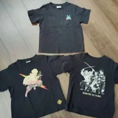鬼滅の刃 Tシャツ 3枚セット 黒