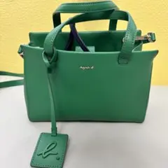 agnès b. グリーン ショルダーバッグ
