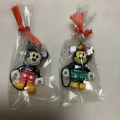 ミッキーマウス ストラップ 2個セット　　ミニー