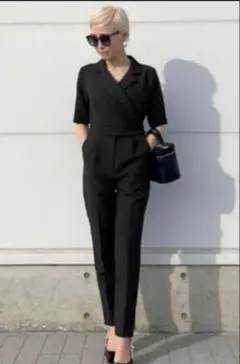 美品‼️clane クラネ ネイビー オールインワン 卒業式入学式 - メルカリ