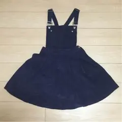 ¥1,499【送料無料】RETRO GIRL ベロア素材 紺色サロペット