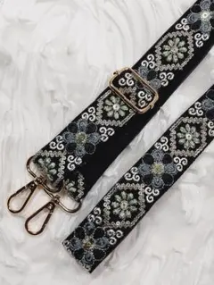 特価F-5インド刺繍リボン※ショルダーストラップ　スマホストラップ　送料込み