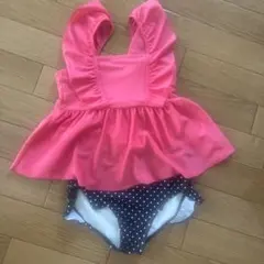女の子用セパレート水着 ピンク・ドット