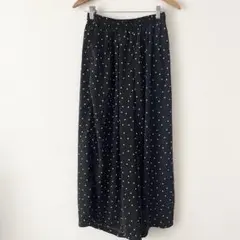 DRESKIP ドット柄 ワイドパンツ Lサイズ