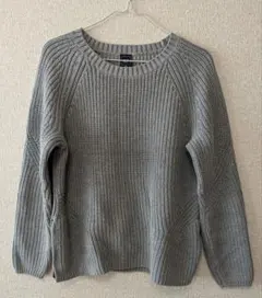GAP グレー リブ編み 長袖セーター