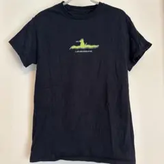 エーラボ アニマル Tシャツ クルーネック 半袖 S 黒 綿 イラスト パロディ
