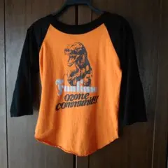 恐竜プリント 七分袖 Tシャツ