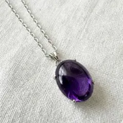 vintage ／アメジストネックレス 天然石 シルバー製のサムネイル