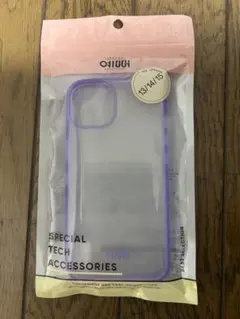 iPhone 13/14/15用ケース 透明/紫のサムネイル