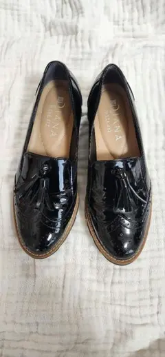 DIANA ブラック ローファー 厚底