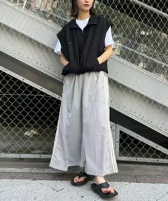 チャオパニックティピー　エシンタ　リメイクジャージスカート　グレー