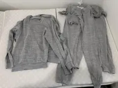 m*u様 【UNIQLO】Lサイズ グレー スウェット ルームウェア 上下2組