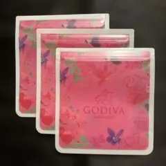 GODIVA 小物入 ジップ付きストックバッグ ノベルティ　花柄ピンク