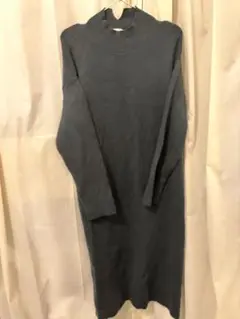 GU ダークグリーンニットワンピース Lサイズ