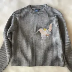 【即発送】ZARAザラ　ディズニーコラボ　リブニット　ダンボ　グレー　S
