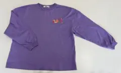 X-girl Stages 紫色 長袖カットソー カラフルロゴ