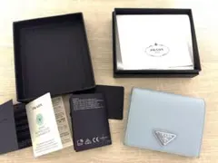 ✨Sランク・箱付き✨ PRADA ミニ財布 三角プレート トライアングル