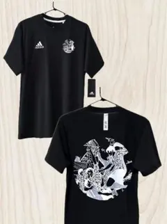 adidasサッカー漫画シャツ