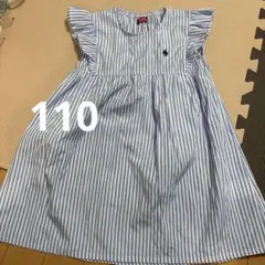 POLO ストライプ フリル袖 ワンピース 110のサムネイル