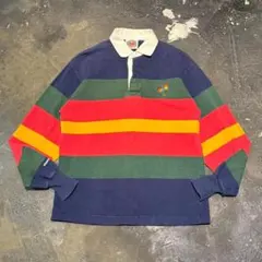 90s カナダ製 BARBARIAN 長袖ラガーシャツ M マルチカラーのサムネイル