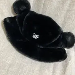 ミッキー　バケットハット　もこもこ　バケハ　黒