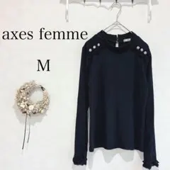 액시즈 팜 axes femme 컷소우 티셔츠 블랙 긴팔 레이스