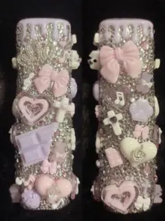 iQOSイルマワンケース紫 ピンク デコ電 デコケース 地雷系 女児 埋めつくし