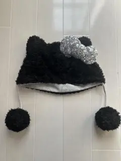 ハローキティ ユニバ キャップusj キティ ファンキャップ 黒