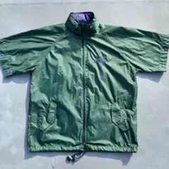 90s PIRARUCU 2way ナイロンジャケット 裾ドローコード グリーン