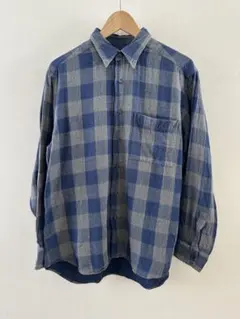 RNEWBOLD アールニューボールド チェックシャツ ブルー グレー L