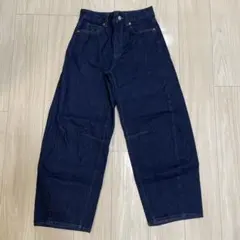 GUバレルレッグジーンズ(丈標準)M ネイビー