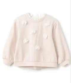 プティマイン　お花モチーフトレーナー　ピンク