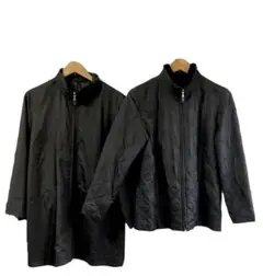 ブラック　キルティング　ロングコート　ライナー付き