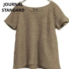 JOURNAL STANDARD ニット 半袖 クルーネック モヘヤ混 ベージュ