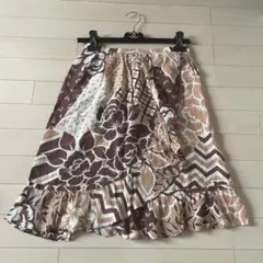 美品☆ELEY KISHIMOTO☆シルク100% フリルラップスカート☆のサムネイル