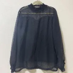 Ｍ シースルー 長袖ブラウス