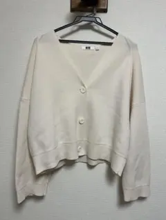 UNIQLO U メリノブレンドショートカーディガン オフホワイト