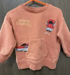 BEAMS mini トレーナー 90サイズ オレンジ色