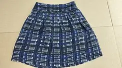 NATURAL BEAUTY BASIC チェック柄スカート XS