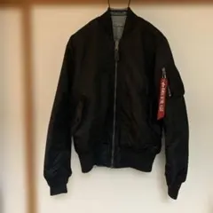 アルファインダストリーズリバーシブルMA-1 星条旗ブラックサイズM