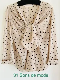 ドット ブラウス トップス 上品 クラシカル 31ソンドゥモード