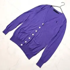 Ralph Lauren Sport カーディガン コットンリネン S 紫