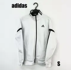 adidas ジャージ メンズ S トラックジャケット 白 スポーツ カジュアル
