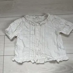 H&M フリル付きブラウス ホワイト 120cm 女の子