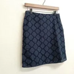 Brooks Brothers レースタイトスカート ネイビー Sサイズ