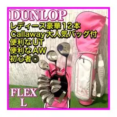 ダンロップ HI-BRID レディースクラブフルセット 人気キャロウェイバッグ付