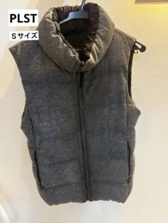 PLST リバーシブル ダウンベスト グレー ブラック
