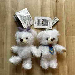 ディズニー 初期ユニベアシティ ホイップ＆パフィー ぬいぐるみキーチェーン