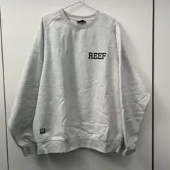 REEF グレー クルーネック スウェット